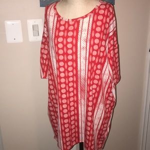 NWOT Large Red/White Lularoe Irma